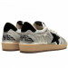 КЕДЫ  GOLDEN GOOSE  BALL STAR  in Silver Leather with Black Suede Star and Heel Tab