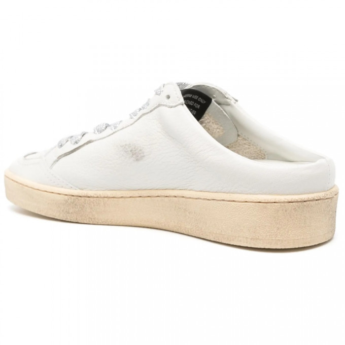 КЕДЫ  GOLDEN GOOSE BALL STAR  Sabot in White Nappa with Old Rose Leather Star