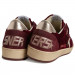 КЕДЫ  GOLDEN GOOSE  BALL STAR Velvet Ruby Red with Silver Star and Heel Tab