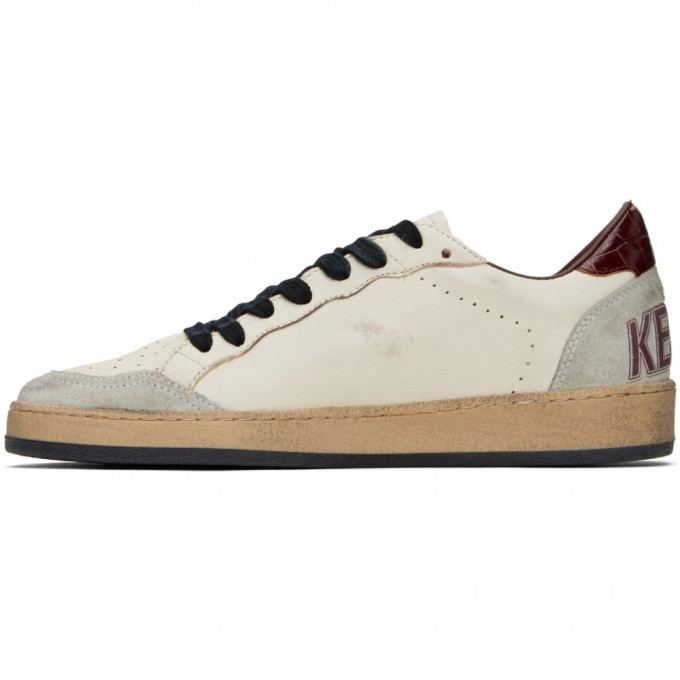 КЕДЫ  GOLDEN GOOSE  BALL STAR  with Cherry Crocodile Star and Heel Tab