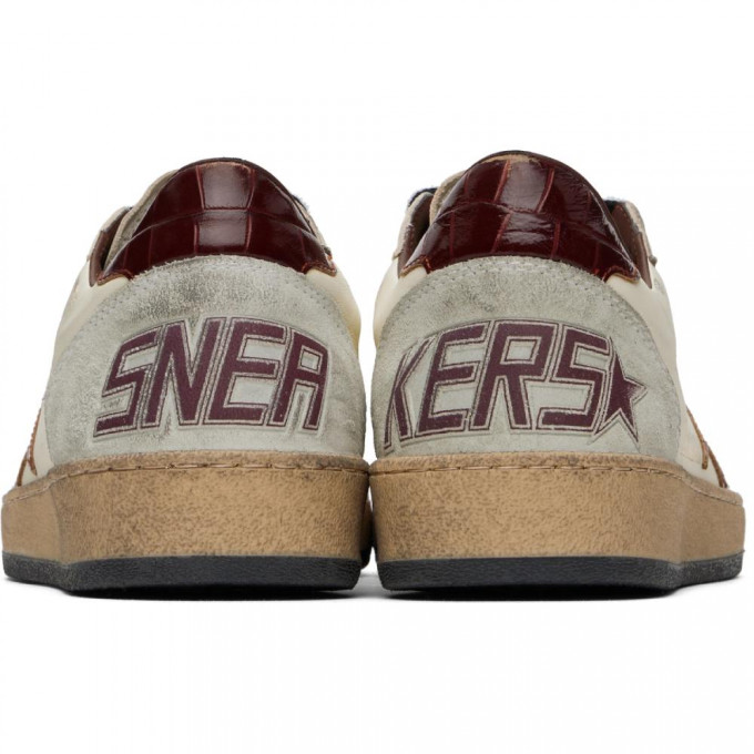 КЕДЫ  GOLDEN GOOSE  BALL STAR  with Cherry Crocodile Star and Heel Tab