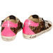 КЕДЫ  GOLDEN GOOSE  'SUPERSTAR'  in Leopard Pint with Silver Glitter Star and Fuchsia Heel Tab