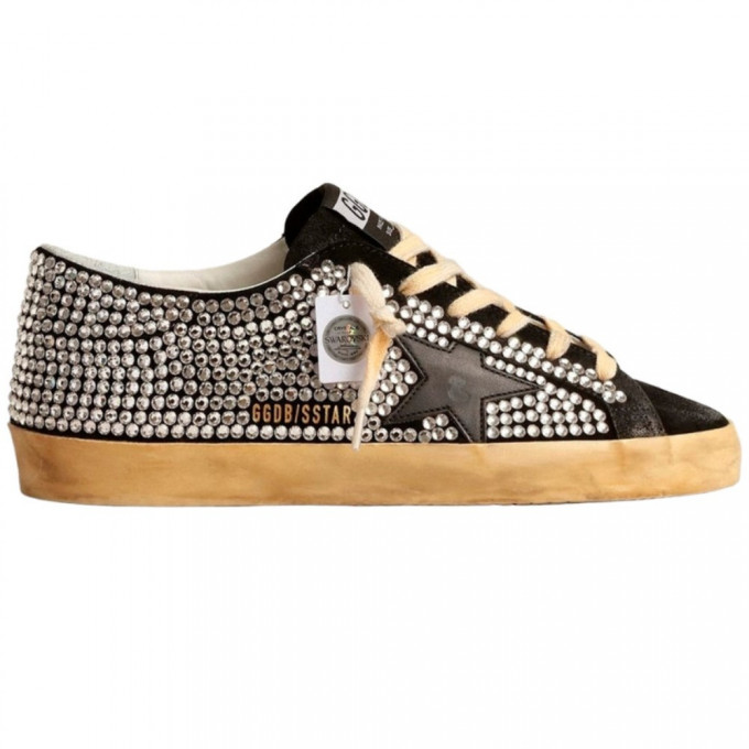 КЕДЫ  GOLDEN GOOSE  'SUPERSTAR' LTD with Swarovski Crystals and Black Leather Star