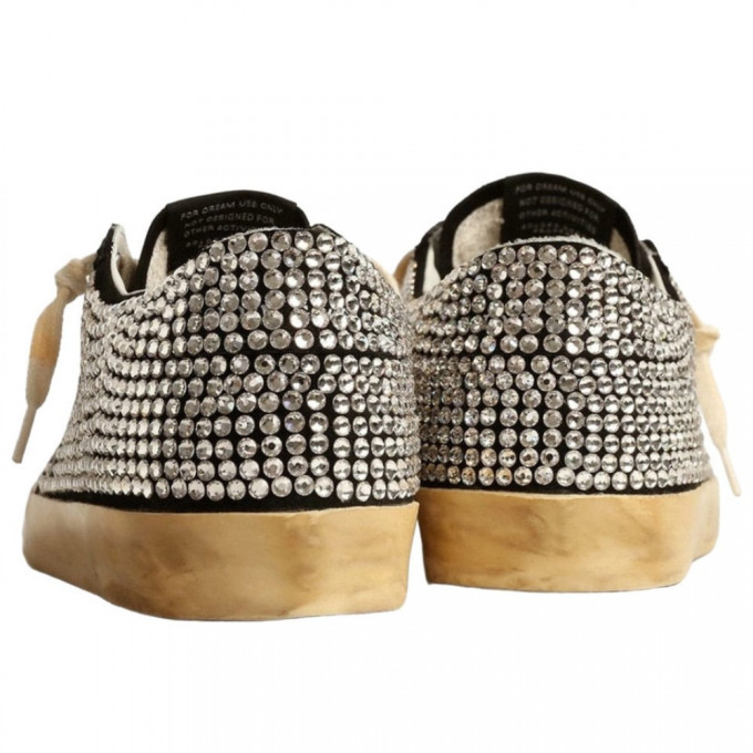 КЕДЫ  GOLDEN GOOSE  'SUPERSTAR' LTD with Swarovski Crystals and Black Leather Star