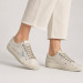 КЕДЫ  GOLDEN GOOSE V-Star in Beige Suede with Silver Star