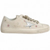 КЕДЫ  GOLDEN GOOSE V-Star in Beige Suede with Silver Star