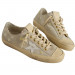 КЕДЫ  GOLDEN GOOSE V-Star in Ice-Gray Suede with White Star and Floral Embroidery