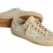 КЕДЫ  GOLDEN GOOSE V-Star in Ice-Gray Suede with White Star and Floral Embroidery