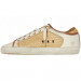КЕДЫ  GOLDEN GOOSE  'SUPERSTAR'  in White Leather and Raffia with Brick-Red Star and Inserts