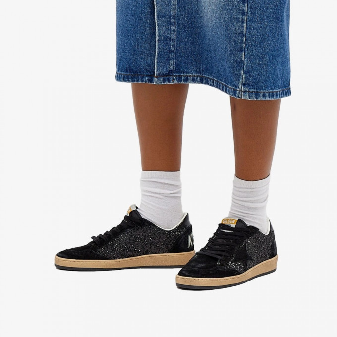 КЕДЫ  GOLDEN GOOSE  BALL STAR  Wmns Black Glitter