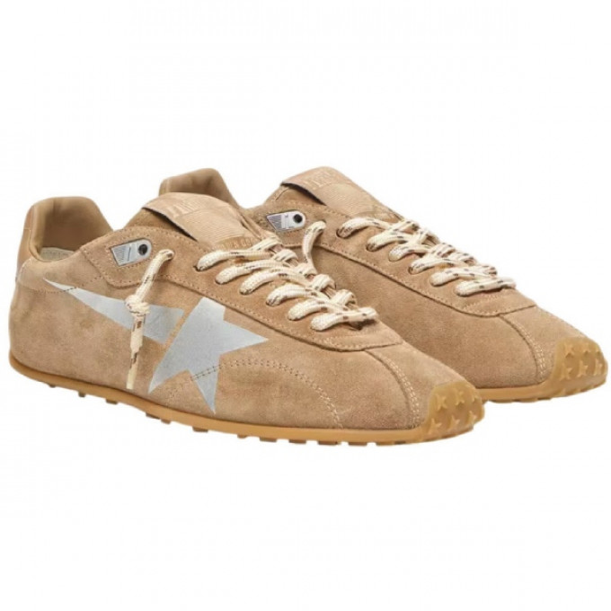 КЕДЫ GOLDEN GOOSE Marathon Speed with Tobacco Suede Upper and Silver Star