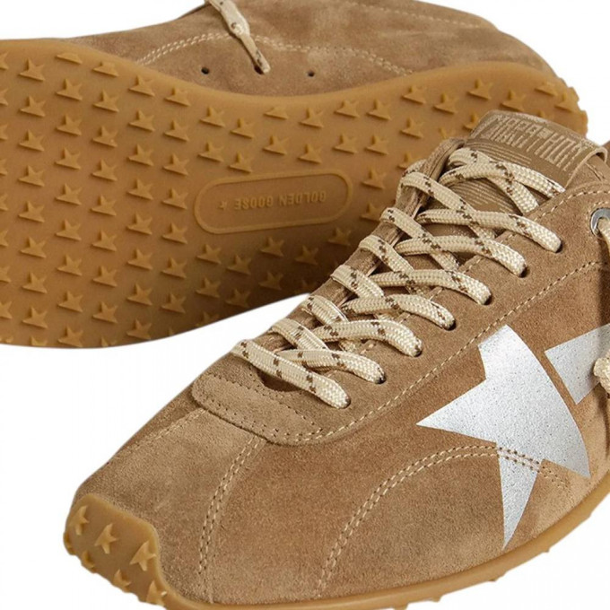 КЕДЫ GOLDEN GOOSE Marathon Speed with Tobacco Suede Upper and Silver Star