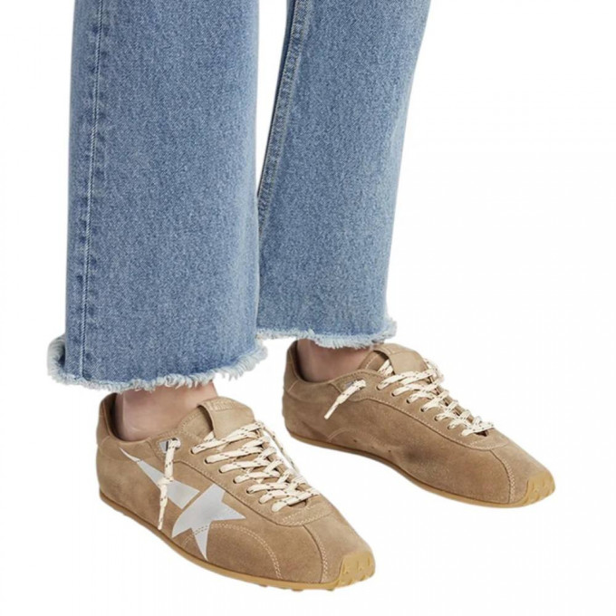 КЕДЫ GOLDEN GOOSE Marathon Speed with Tobacco Suede Upper and Silver Star