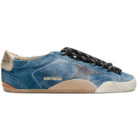 КЕДЫ  GOLDEN GOOSE  True-Star in Teal Suede with Black Star and Cream Heel Tab