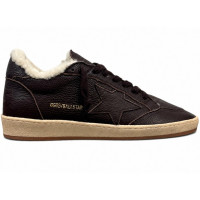 КЕДЫ  GOLDEN GOOSE men's  WINTER Ball Star in Brown Leather with Brown Leather Star