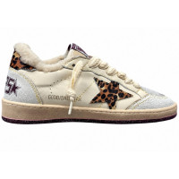 КЕДЫ  GOLDEN GOOSE WINTER Ball Star with Leopard Print Pony Skin Star