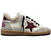 КЕДЫ GOLDEN GOOSE WINTER Ball Star with with Cherry Crocodile Star and Heel Tab КЕДЫ GOLDEN GOOSE WINTER Ball Star with with Cherry Crocodile Star and Heel Tab