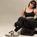 Женские зимние кеды Golden Goose Winter Ball Star Cherry Crocodile с натуральной овчиной