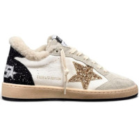 КЕДЫ GOLDEN GOOSE WINTER Ball Star with Gold Glitter Star and Black Heel Tab КЕДЫ GOLDEN GOOSE WINTER Ball Star with Gold Glitter Star and Black Heel Tab