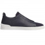 Кроссовки Zegna Triple Stitch Leather and Suede Navy Blue