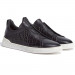 Кроссовки Zegna Triple Stitch Leather Black And Alligator