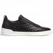 Кроссовки Zegna Triple Stitch Leather Black And Alligator