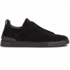 Кроссовки Zegna Triple Stitch Suede Black